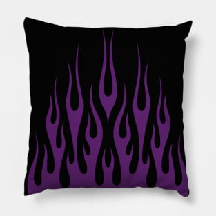 Black and Purple Flames Pillow