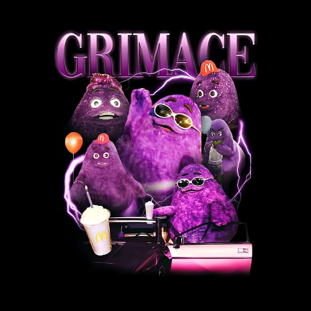 Grimace in 90s Y2k Style Tribute by Frami Blair