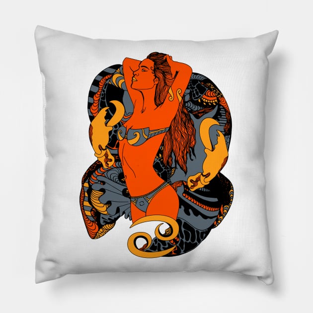 Orangrey Cancer Beauty Pillow by kenallouis