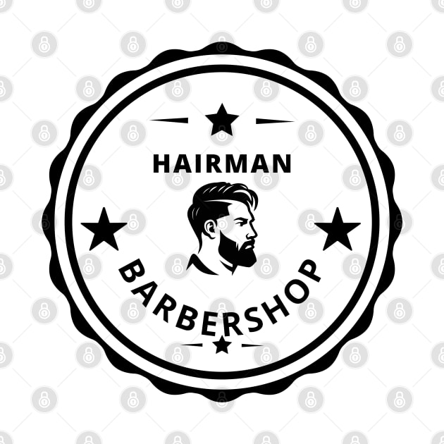 Black Circle Barbershop Logo by Riyo