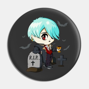 Gothic Vampire Emo Goth Chibi Anime Pin