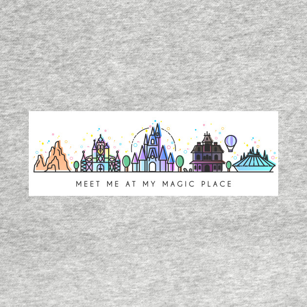 Discover Meet me at my Magic Place. Happiest Place on Earth Vector Artwork Design - Happiest Place On Earth - T-Shirt