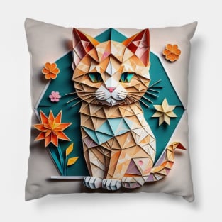 Origami little cat Pillow