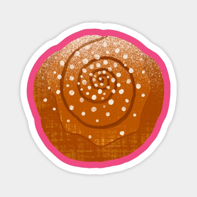 Cinnamon Bun Magnet by Rebelform