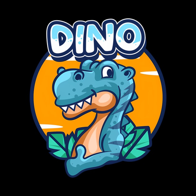 Cute Blue Dino by OrigamiOasis