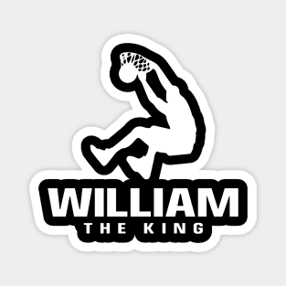 William Custom Player Basketball Your Name The King Magnet