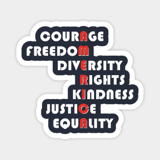 Courage Freedom Retro America Magnet