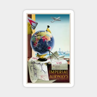 Imperial Airways UK Vintage Poster 1938 Magnet