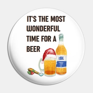 Alternative Christmas design - wonderful time for a beer Pin