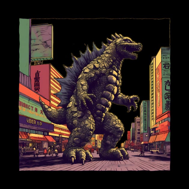 Monster Reptile in Tokyo by MLArtifex