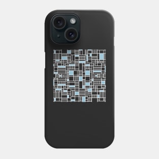 Map Lines Blue Black Phone Case