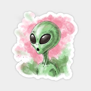Classic Alien Illustration Magnet