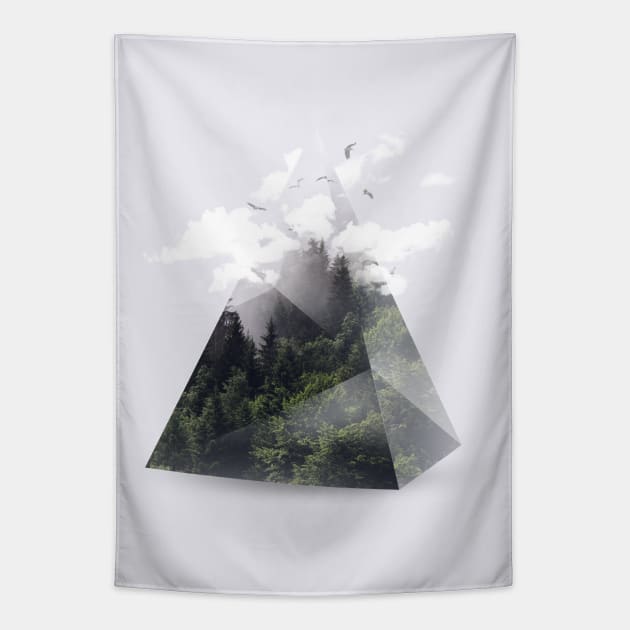 Forest Triangle Tapestry by astronaut