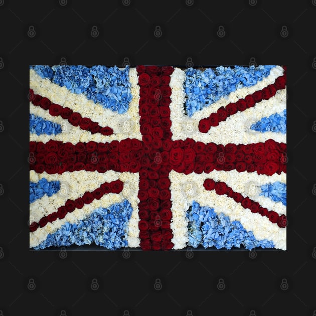 Floral Union Jack Flag by Ludwig Wagner