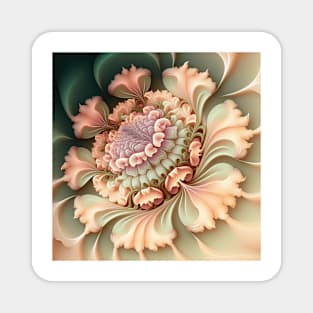 A Fractal Design in A  Flower Motif Magnet