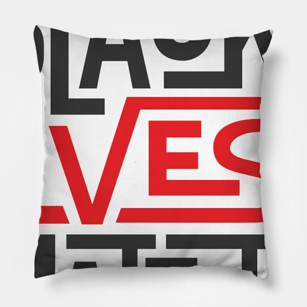 Black Lives Matter T-Shirt Pillow by Design Storey