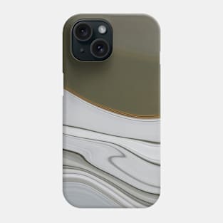 Green Sky over Gray Landscape Phone Case