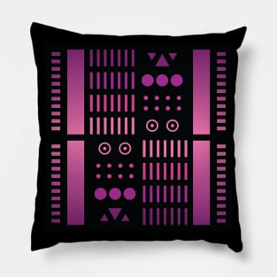 “Dimensional Systems (4)” - V.2 Purple - (Geometric Art) (Dimensions) - Doc Labs Pillow