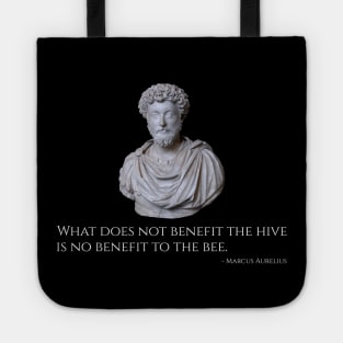 Caesar Marcus Aurelius Quote - Ancient Rome Stoic Philosophy Tote