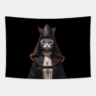 Nun cat design Tapestry