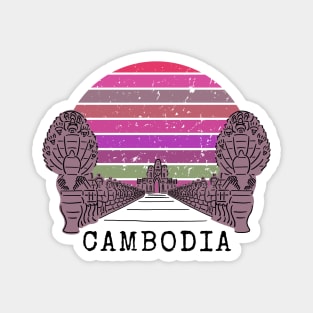 Angkor Thom Majesty: Cambodia's Ancient Wonder -- Purple Edition Magnet