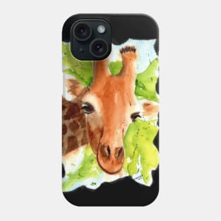 Watercolor Giraffe Portrait Phone Case