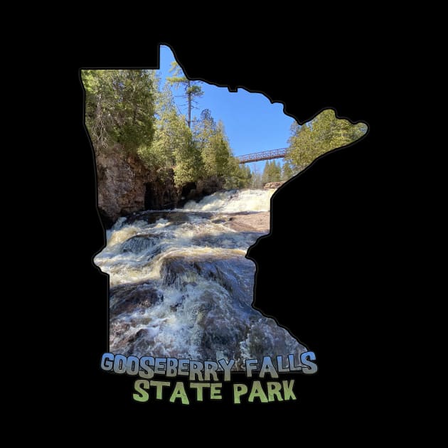 Minnesota State Outline (Gooseberry Falls State Park) by gorff
