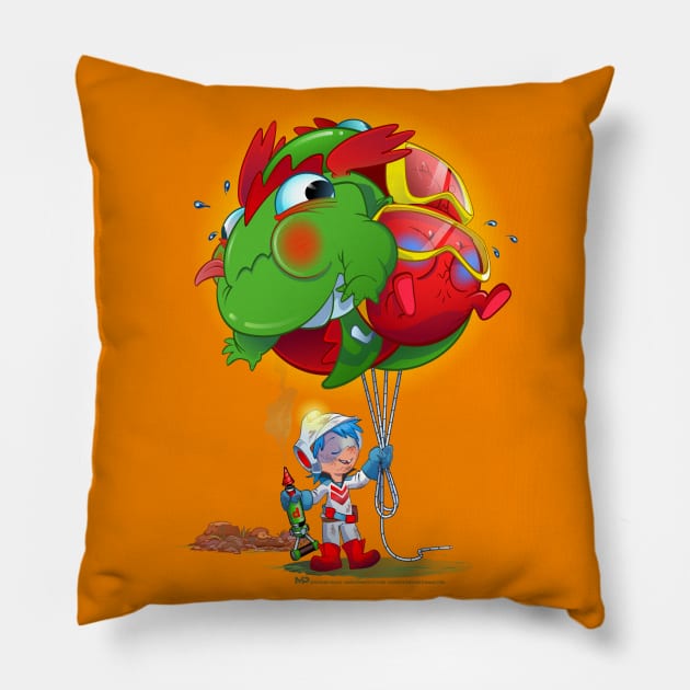 Dig Dug Balloons for Sale Pillow by markpaulik