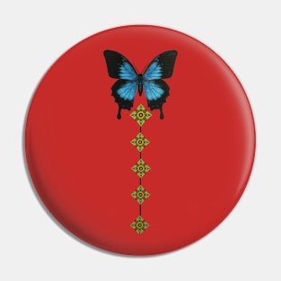 butterfly and pattern Pin