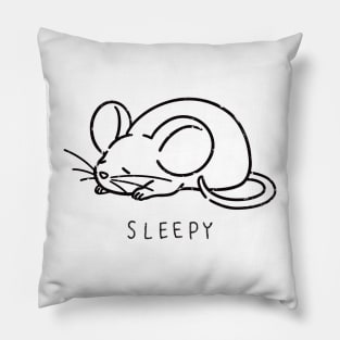 Sleepy Cute Mouse Pillow