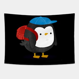 Jimmy Penguin goes to school Tapestry