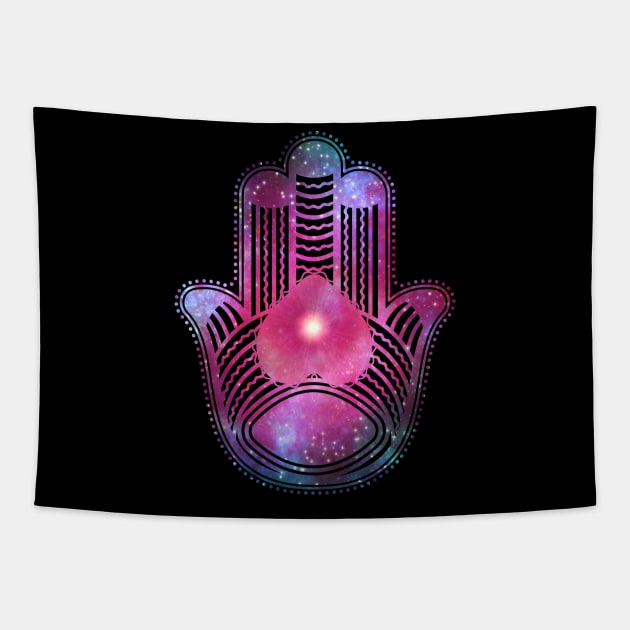 Cosmic Hand Spiritual Buddha Zen Tapestry by Foxxy Merch