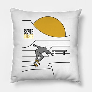 Skate to Create (Bright Color) Pillow