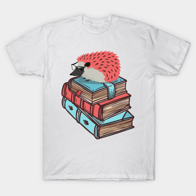 'Book Nerd Hedgehog' Lovely Book Worm Gift - Bookworm - T-Shirt
