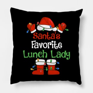 Santa's Favorite Lunch Lady Funny Christmas Pajamas Pillow