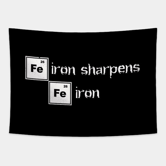 Iron Sharpens Iron Tapestry by Faith Culture