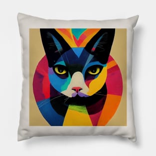 Abstract Cat Pillow