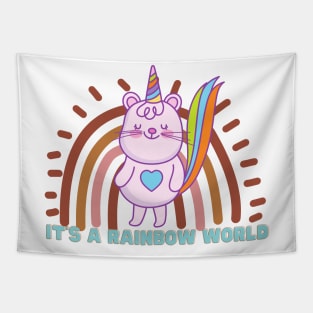 It's A Rainbow World Tapestry