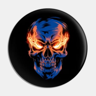 fire skull Pin