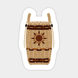 Brown black ash basket Magnet