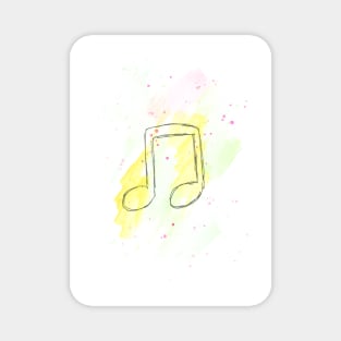 Notes, music, musical notation, musical symbol, musical, art, sketch, watercolor, Magnet