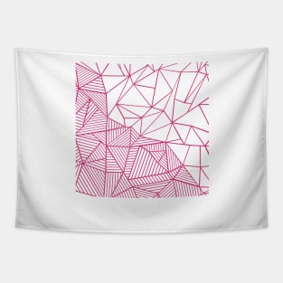 Abstract Half and Half Hot Pink Tapestry