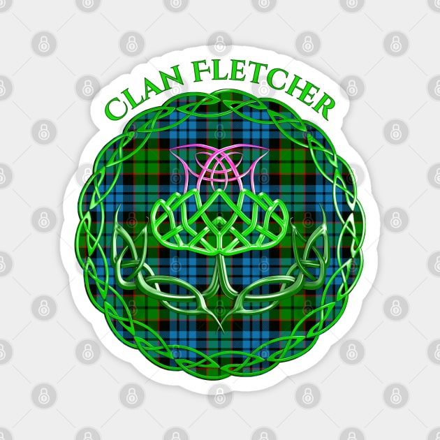 Fletcher Scottish Tartan Celtic Thistle Magnet by CelticFlame