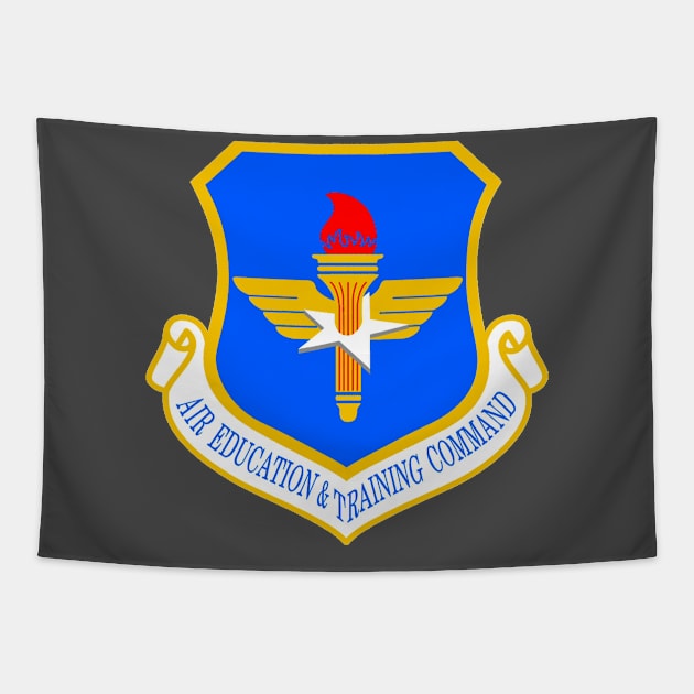 Air Education and Training Command Shield Tapestry by Spacestuffplus