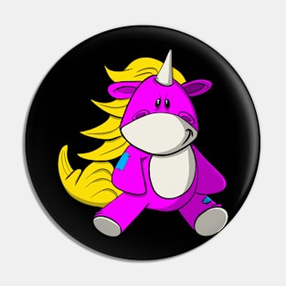 Rock Unicorn Plush Pin