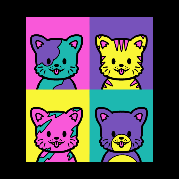 Cat Warhol Pop Art by Tobe Fonseca by Tobe_Fonseca