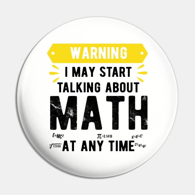 Warning I May Start Talking About Math At Any Time Funny Gift Mask Math funny math Pin by Gaming champion