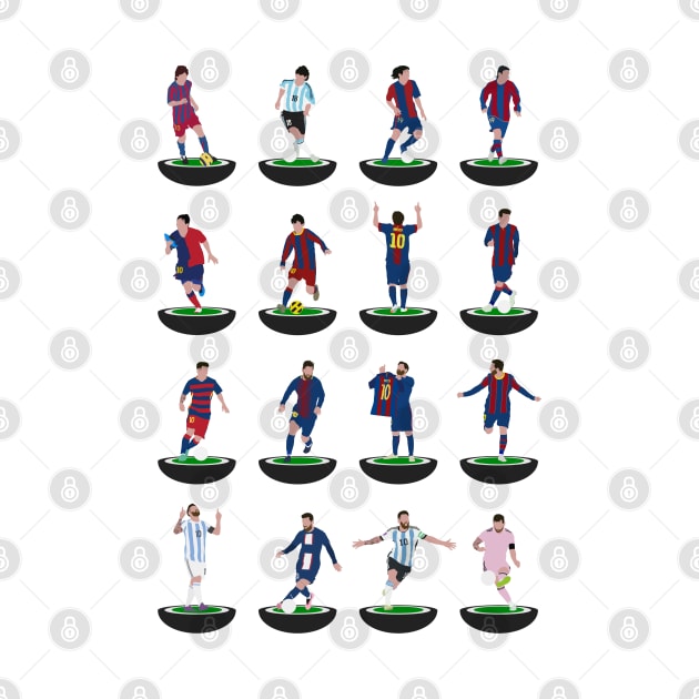 Lionel Messi Football Player by Footie Prints