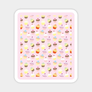 Pink Cupcakes Sweetness for Bakers and Cake Lovers Magnet