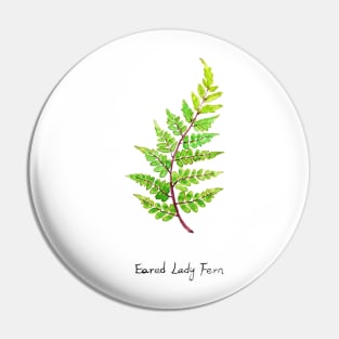 eared lady fern watercolor Pin